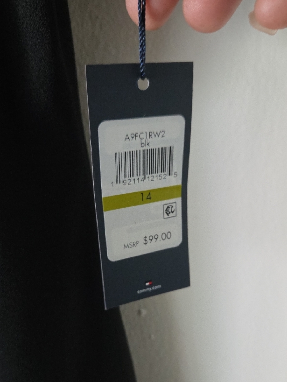 Tommy Hilfiger Black Sleeveless Midi Dress with Metallic Side Buttons - Picture 2 of 2